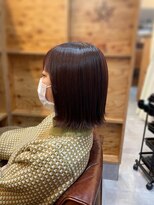 アドラーブル 長岡新保店(adorable)&nbsp;大人可愛い外ハネボブピンクベージュ