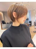 ショートボブ韓国マッシュくびれヘアハイライト