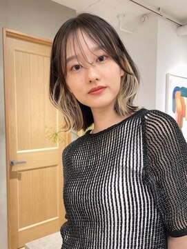 ローレン(LOREN) ミルクティーベージュぷつっとボブケアブリーチ 梅田