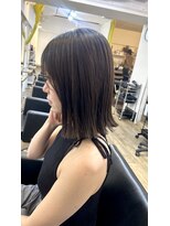 イオエ(ioe)&nbsp;黒髪/ボブルフ/ネビージュ/小顔/ワンレン/髪質改善/グレージュ