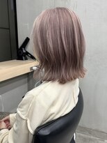 ギークス(GEEKS)&nbsp;【GEEKS渋谷】冬カラー/ピンクベージュ/伸ばしかけボブ/20代30代