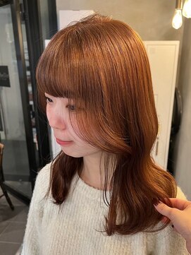 エンター 天神店(ENTER) 透明感カラー/オレンジブラウン/レイヤーカット/ENTER 天神店