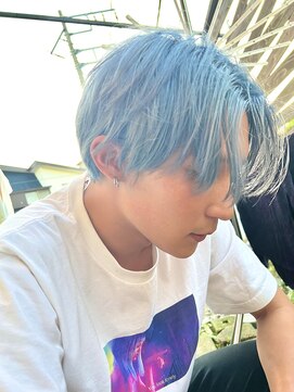 リシェア(re.share) メンズハイトーン/ブルーカラー/センターパート