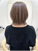 say.イメチェン外ハネボブ美髪ワイドバングオリーブグレージュ