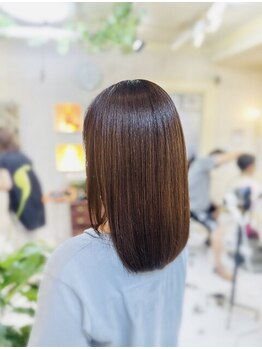 美容室 ティンカーベルの写真/【瑞穂運動場東/駐車場有】髪質改善で髪の芯から潤う美艶ヘアに♪カラーやパーマとの同時施術で色持ちUP☆