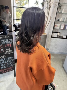 アールトゥーヘアー(art To Hair) インナーカラー/ピンクベージュ/セミロング/韓国ヘア