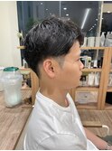 【かほ】癖毛×刈り上げマッシュ