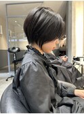 柏で１番綺麗な髪質改善ミニウルフダブルカラーショートボブ
