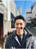ツーブロックショートアップバング