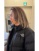 ハーパーズ 渋谷(harpers)&nbsp;ホワイトベージュミディアムメンズバレイヤージュ