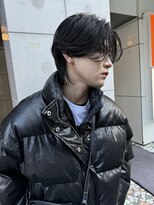 メンズサロン スライバイリアオオサカ(Sly By Ria OSAKA)&nbsp;センターパート/ウルフ/毛流れヘア【梅田/大阪】