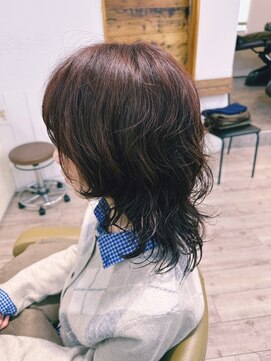 ウルフパーマ/チェリーレッド/バーガンディ/ハイレイヤーウルフ