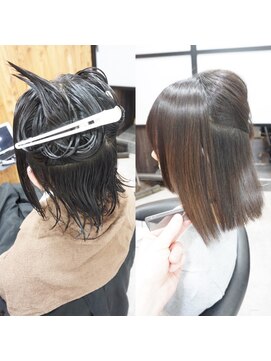 ヘアテリア リュウ 大塚(hair teria ryu) 縮毛矯正/髪質改善縮毛矯正/前髪縮毛矯正/表面ハーフ矯正