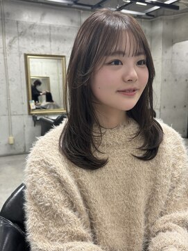 ルノン(LUNON) 暗めカラーグランマッシュデザインカラーフェイスフレーミング