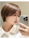 透明感丸みショート