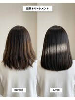 SENJYU 名古屋 名駅【髪質改善 縮毛矯正 白髪ぼかし特化サロン】【4/1OPEN（予定）】&nbsp;酸熱トリートメントで髪質改善ミディアムヘア