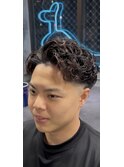 テーパーフェード＋ベーシックパーマ