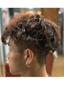 ヘアーラウンジ エゴ(Hair Lounge EGO) マッシュにハードパーマ 武蔵新城美容室EGOメンズカット松波光男