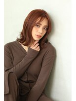 ダブル(W)&nbsp;【hair salon W】センター分けミディ