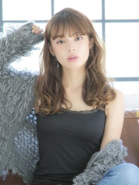 ロンド ルージュ 銀座店(Lond rouge) シースルーバング　ゆるふわロング