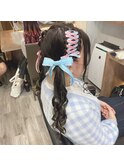レースアップ×ハートツインテール