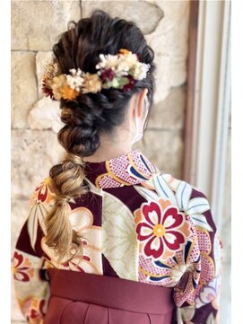 グランアージュ 柏西口店(grandage) 大人かわいい小顔ゆるふわアレンジ編み込み 入学式 卒業式 柏 g