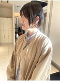 黒髪×マッシュウルフボブ