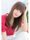 大人かわいい重軽エアストレート小顔シースルーバングa1