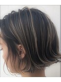 大人ハイライトボブ