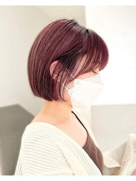 アフロートリノ(AFLOAT Leino) 【修】20代30代40代◎透明感カラー×韓国切りぱなしボブ
