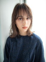 クリア 上田店(CLEAR) 抜け感うざバングミディのマロンブラウン