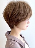 【渡辺】ショートグレージュカラーココアカラー黒髪ボブルフ