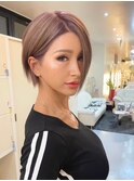ピンクアッシュカラー×ハイライト3Dヘアー♪