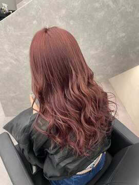 ファイブバイジエクト 堀江(FIVE by The Ect) ブリーチなしダブルカラー　ブリーチなし　ピンクブラウン