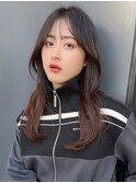レイヤーカット くびれ ビターブラウン モカブラウン
