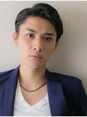 アッシュブラック七三分け刈り上げベリーショートV北浦和
