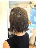 #ボブスタイル金箔アレンジ