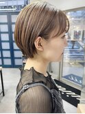 顔周りもかわいいハイトーンマッシュショート【村山武史】