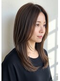 30代40代50代内巻きロングレイヤー髪質改善酸性ストレート