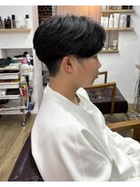 オムファミーユラグ(homme, famille raugh) 毛流れニュアンスパーマ