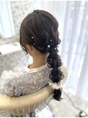 編み下ろし／結婚式お呼ばれヘア/参列ヘア/二次会ヘア