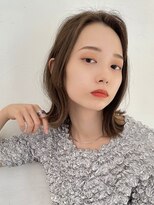 ステアケース 武蔵小杉店(stair:case)&nbsp;外ハネボブ大人可愛い切りっぱなしボブオリーブベージュ