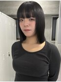 ボブカット/マットブラック/髪質改善