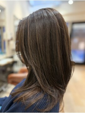 白髪ぼかしハイライト/レイヤーカット/髪質改善/グレージュ