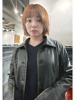 クイン(qin)&nbsp;レイヤーボブ×デザインオレンジカラー