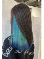 トリムバイエンヴィ(tlim by ENVY)&nbsp;2色インナーカラー/ターコイズブルーにブルーのエンドカラー