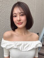ダム(DaM)&nbsp;ナチュラルボブ前髪ありイメチェン20代30代40代ショートボブ