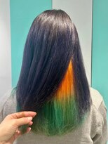マティーナ ヘアー 池袋(Matina hair)&nbsp;【デザインカラー　オレンジグリーン】池袋美容室