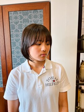 オルシェット(olchette) 【学生カット】ヘアドネーションでばっさりと顎下のぱっつんボブ