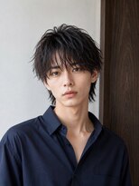 Men's LOOPA【メンズルーパ】三宮/元町/メンズパーマ/曲がる縮毛矯正/眉毛カット&nbsp;マレットヘア/メンズウルフ/マッシュ/黒髪/神戸/三宮